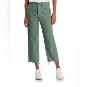 MOTHER Patch Pocket Ankle Jean - Green